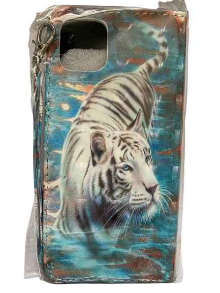 buy Amazing Iphone 11 case on sale -White tiger flip