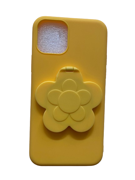 buy Amazing Iphone 11 case on sale -Yellow flower compact mirror closed